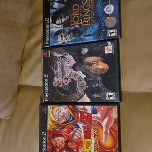 Sony Playstation 2 DragonBall Z: Budokai, Shadow of Destiny & Lord of the Rings